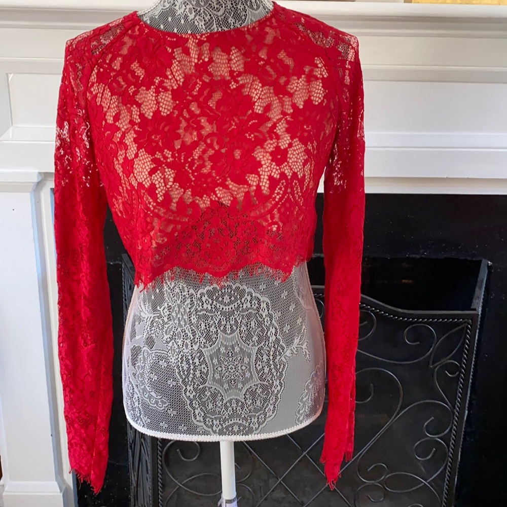 The JETSET diaries red lace top